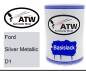 Preview: Ford, Silver Metallic, D1: 500ml Lackdose, von ATW Autoteile West.